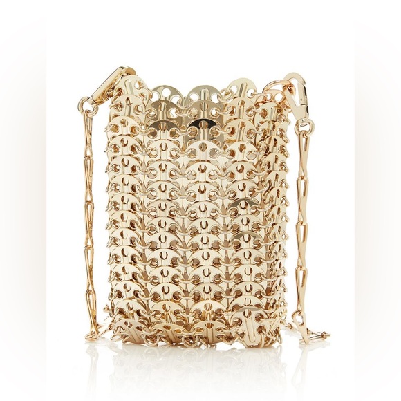 Paco Rabanne Handbags - Paco Rabanne 1969 Mini Gold Bag